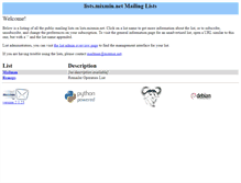 Tablet Screenshot of lists.mixmin.net